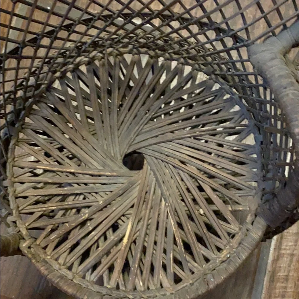 Vtg Peacock Chair Mini Plant Stand Boho Home Decor